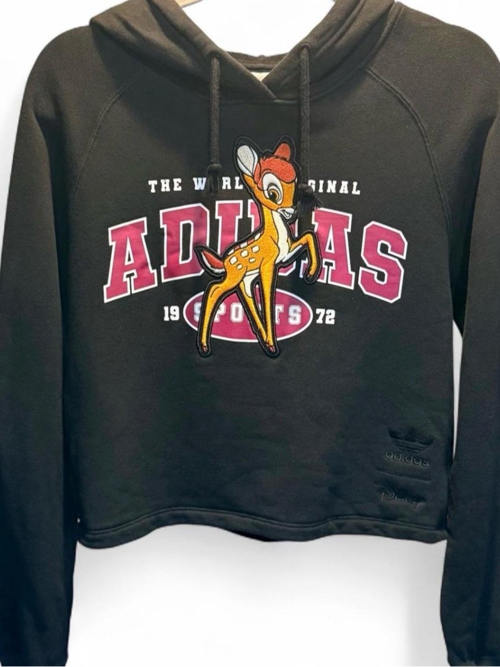 Adidas x Disney Bambi Cropped Hoodie Black Size XS